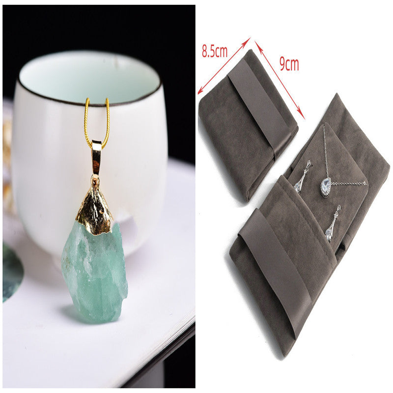 Natural Crystal Pendant Necklace With Gemstones