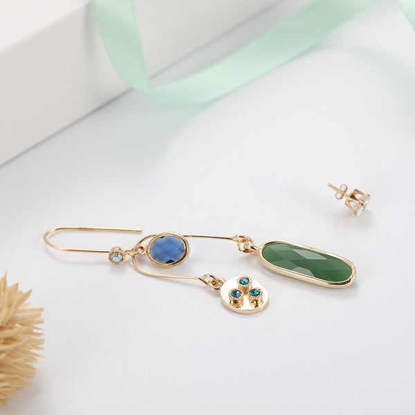 Long Simple Multi-layered Multi-color Gemstones