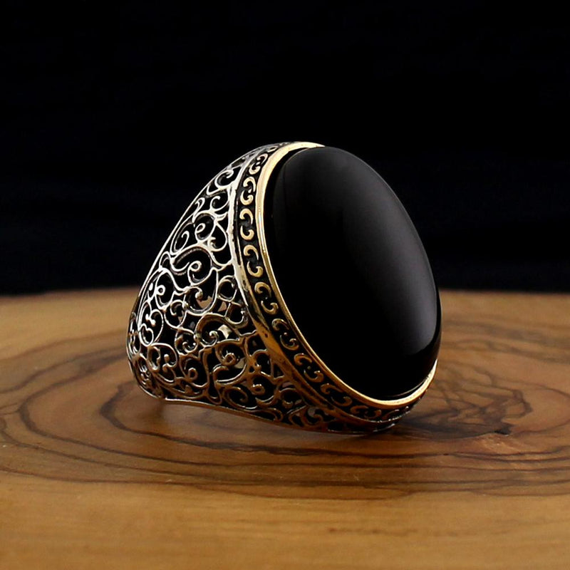 Men's New Fashion Domineering Large Ring Inlaid With Gemstones