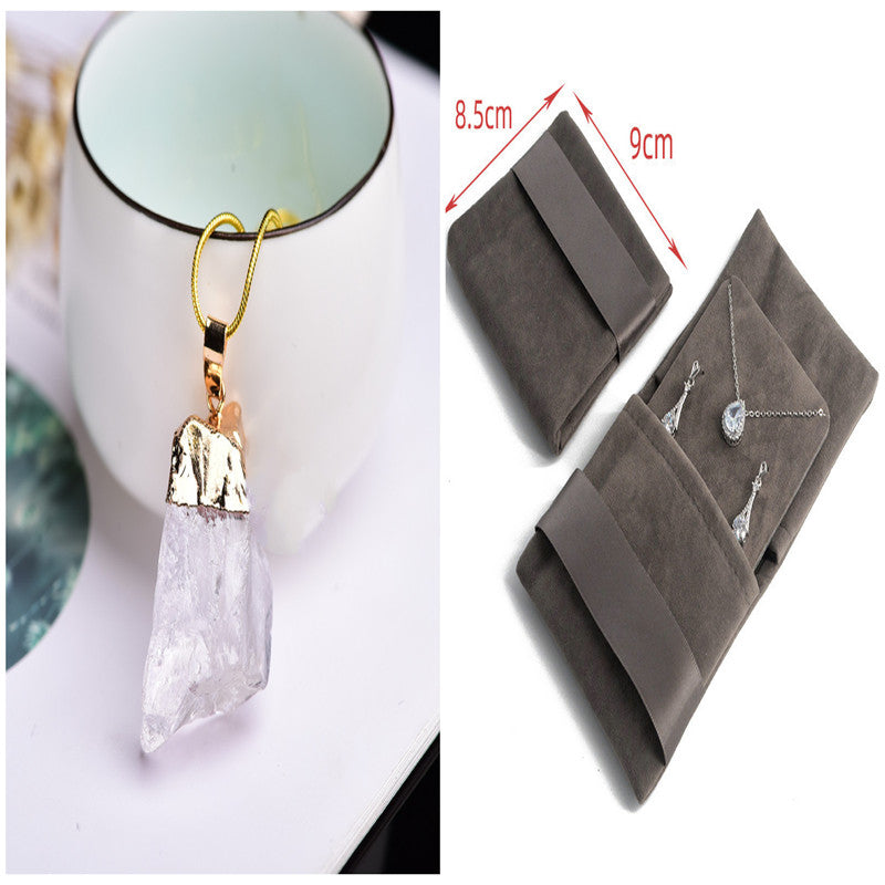 Natural Crystal Pendant Necklace With Gemstones