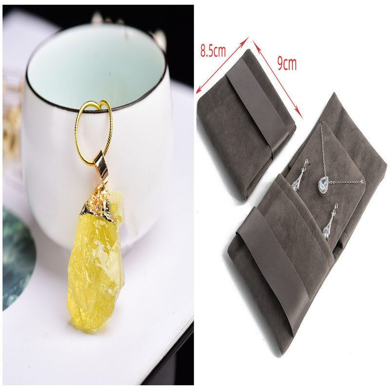 Natural Crystal Pendant Necklace With Gemstones