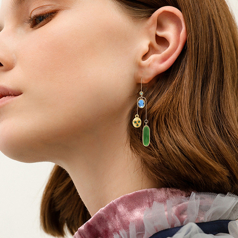 Long Simple Multi-layered Multi-color Gemstones