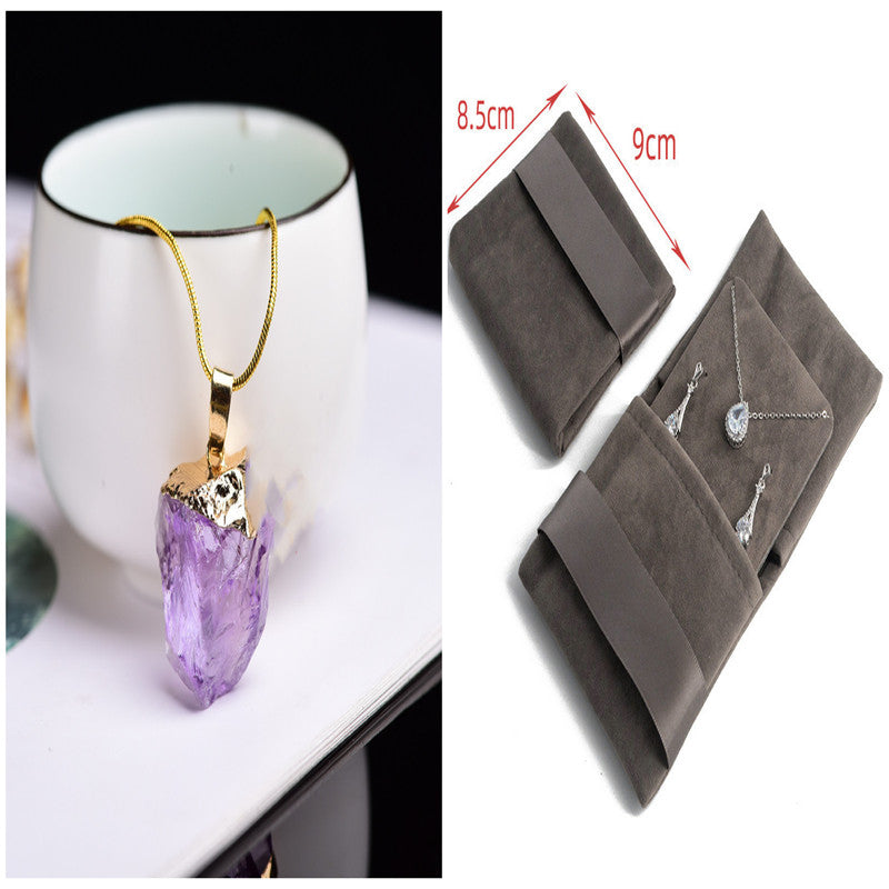 Natural Crystal Pendant Necklace With Gemstones