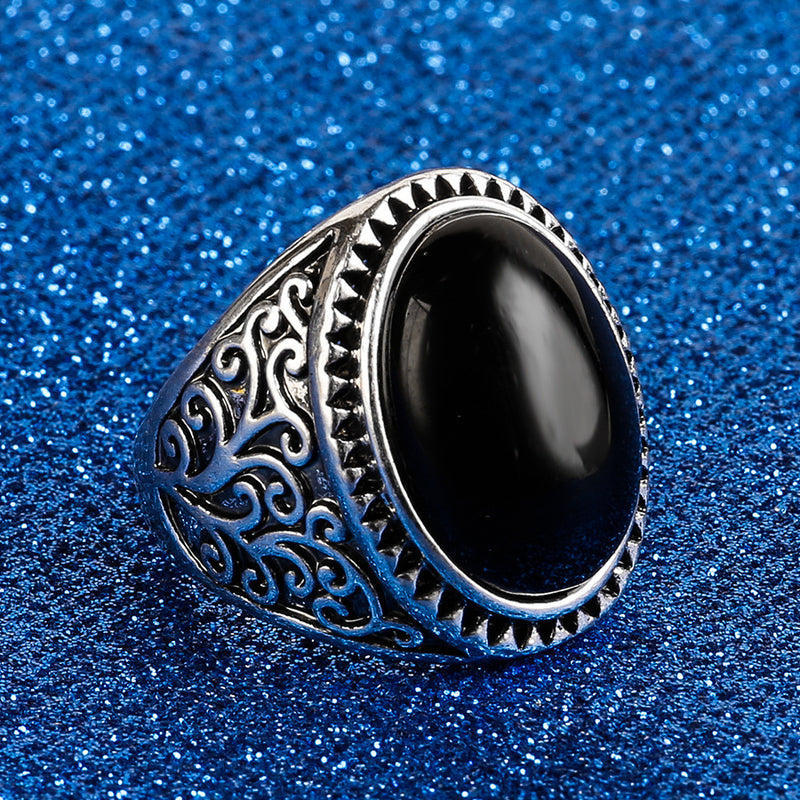Men's New Fashion Domineering Large Ring Inlaid With Gemstones