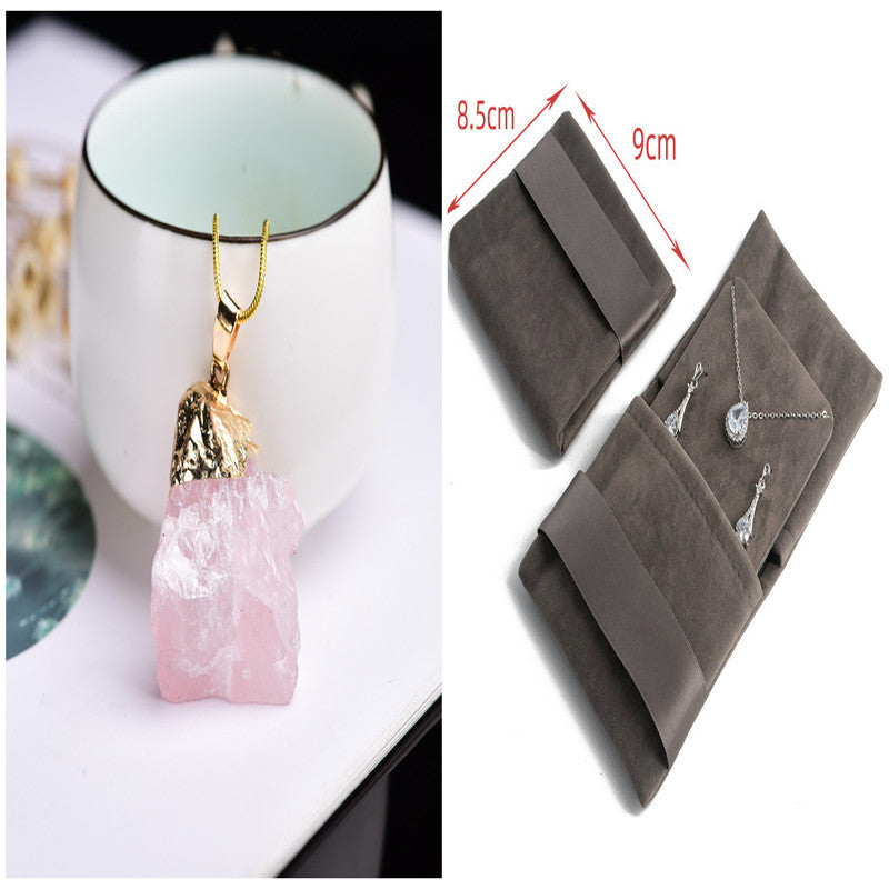 Natural Crystal Pendant Necklace With Gemstones