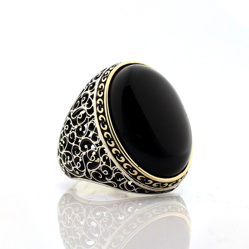 Men's New Fashion Domineering Large Ring Inlaid With Gemstones